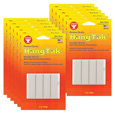 Hygloss Products HangTak Reusable Adhesive, White, 2 oz. Per Pack, PK12 6503